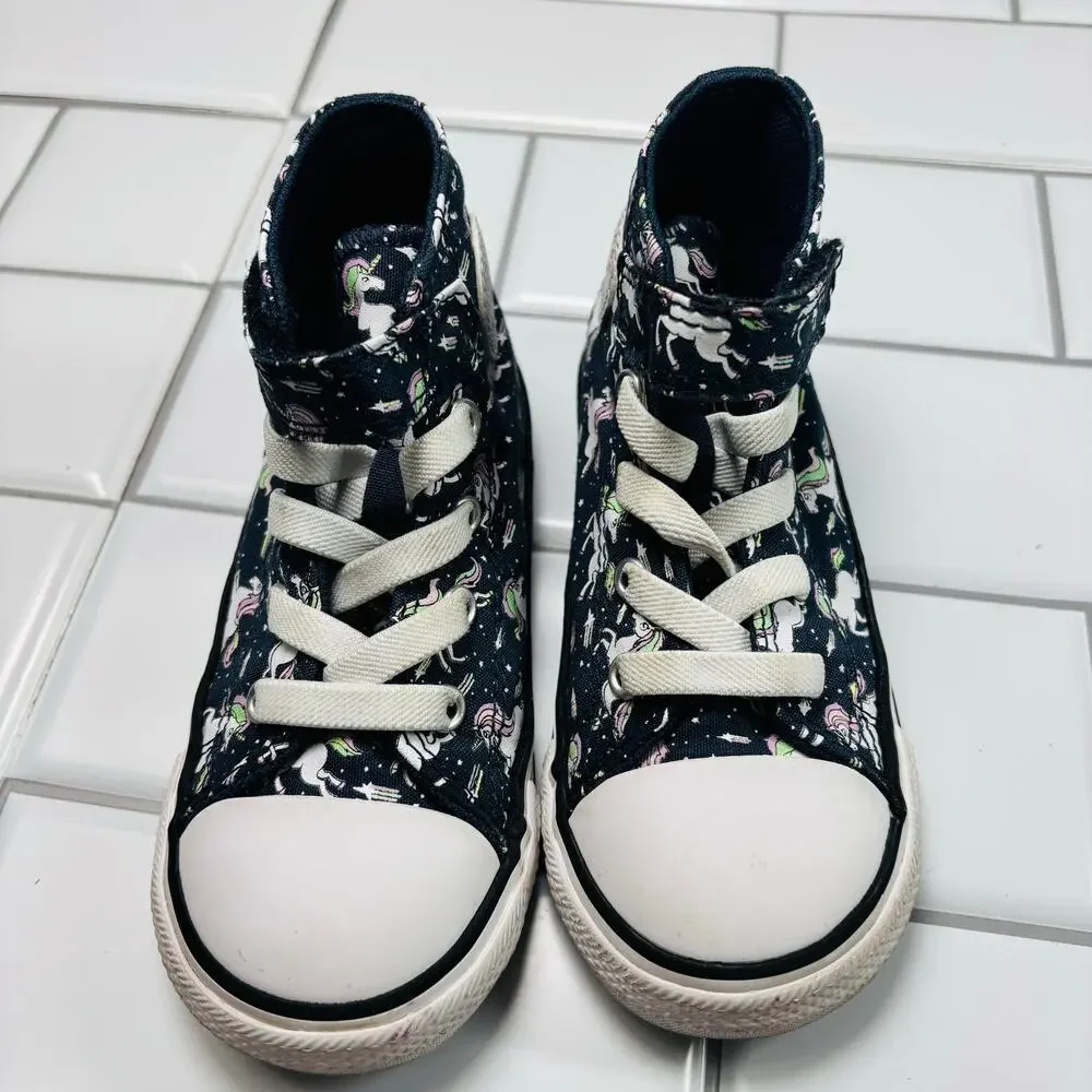 Converse Chuck Taylor AS Unicorns Hook And Loop Toddler Shoes Navy-Black 766203c